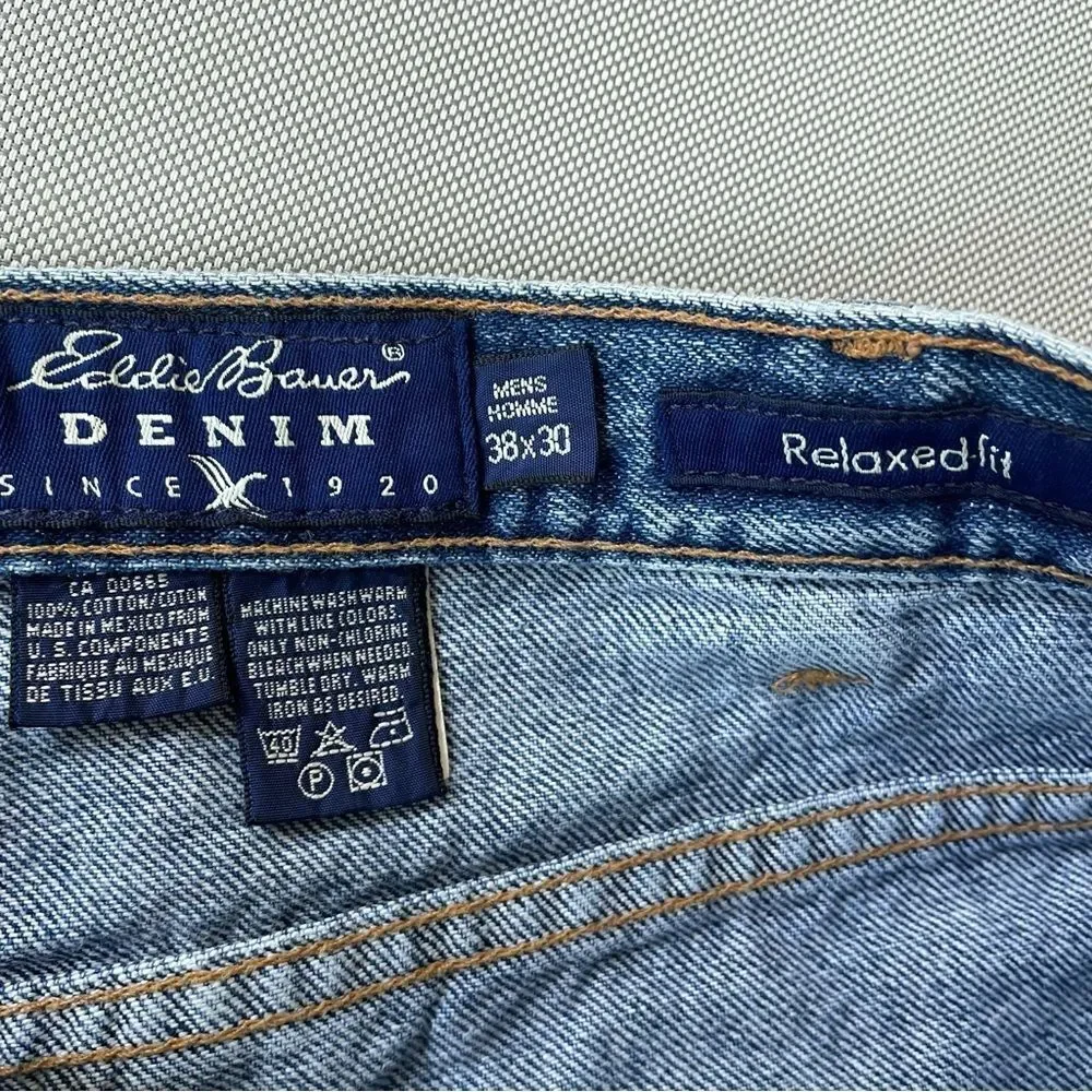 Vintage 90’s Eddie Bauer Denim Relaxed Fit Denim Jeans Men’s Size 38x30